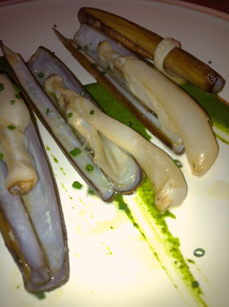 Navajas con Albahaca, Cebollino y Jalapeño