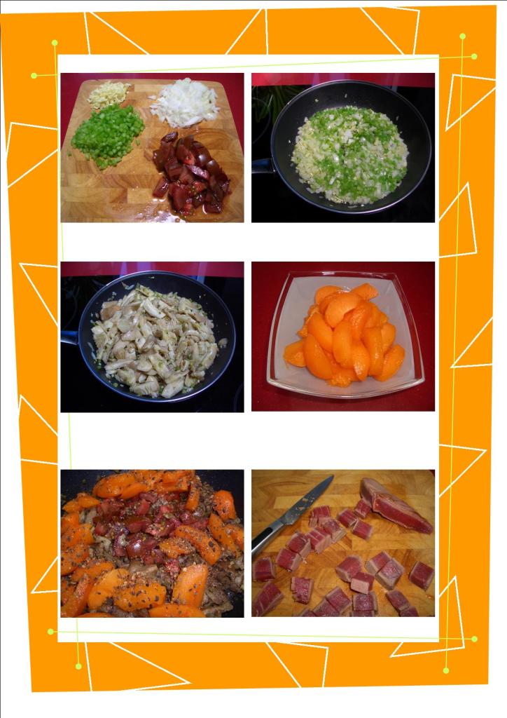 Ensalada Atun Setas y Albaricoque