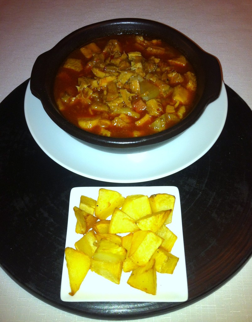 Callos con patatas fritas