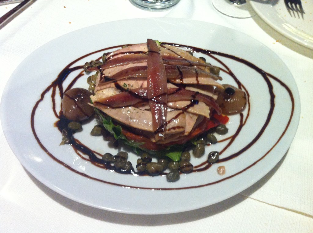 Timbal de Pimientos del Bierzo, Anchoas y Ventresca