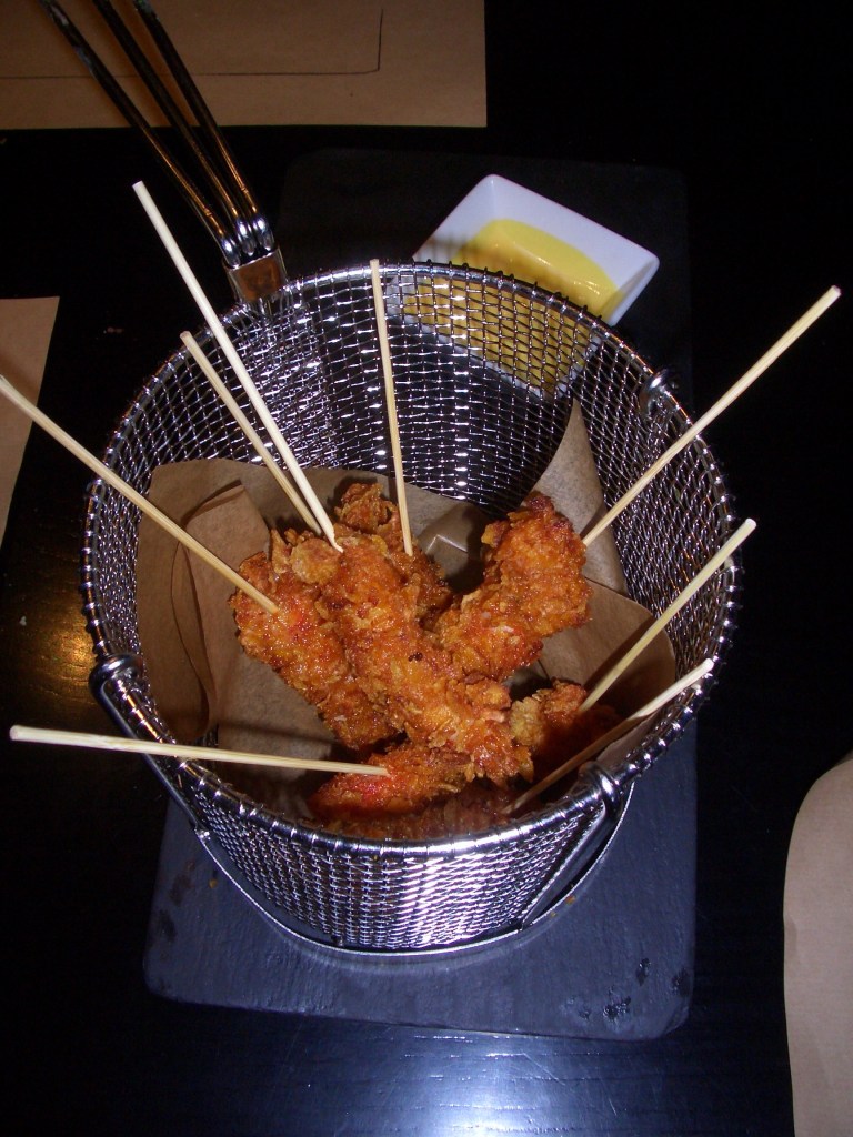 Langostinos "Crunch" con mayonesa de maracuya