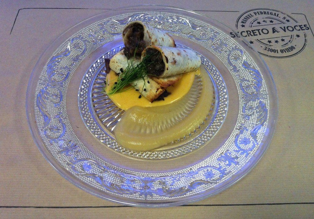 Segundo: Cochinitas de carrillera ibérica con crema de patata.