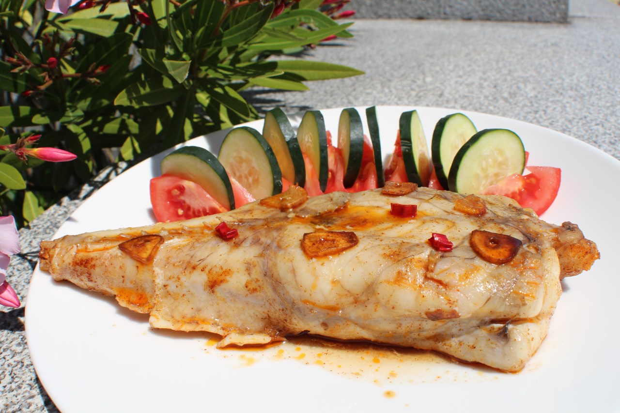 Pixin al Horno con Mirin – Baked Monkfish with&nbsp;Mirin