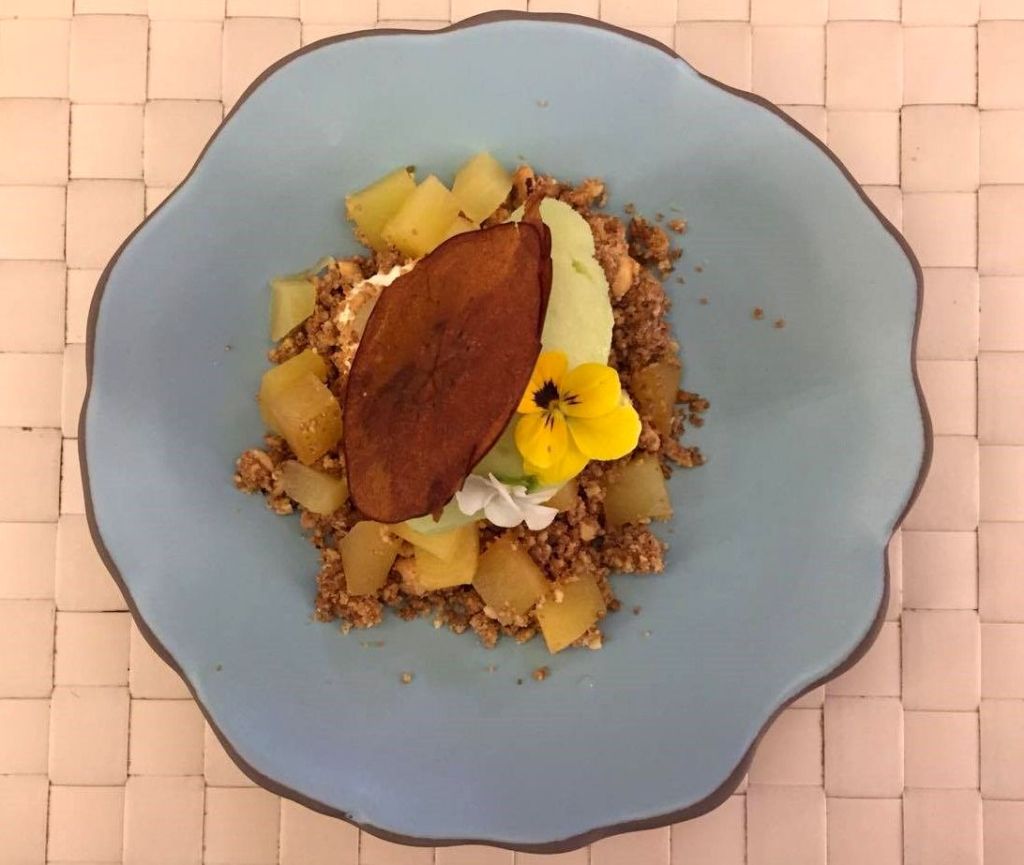 galleta_de_avellanas_ y_escanda_con_crema_de_Afuega'l_Pitu