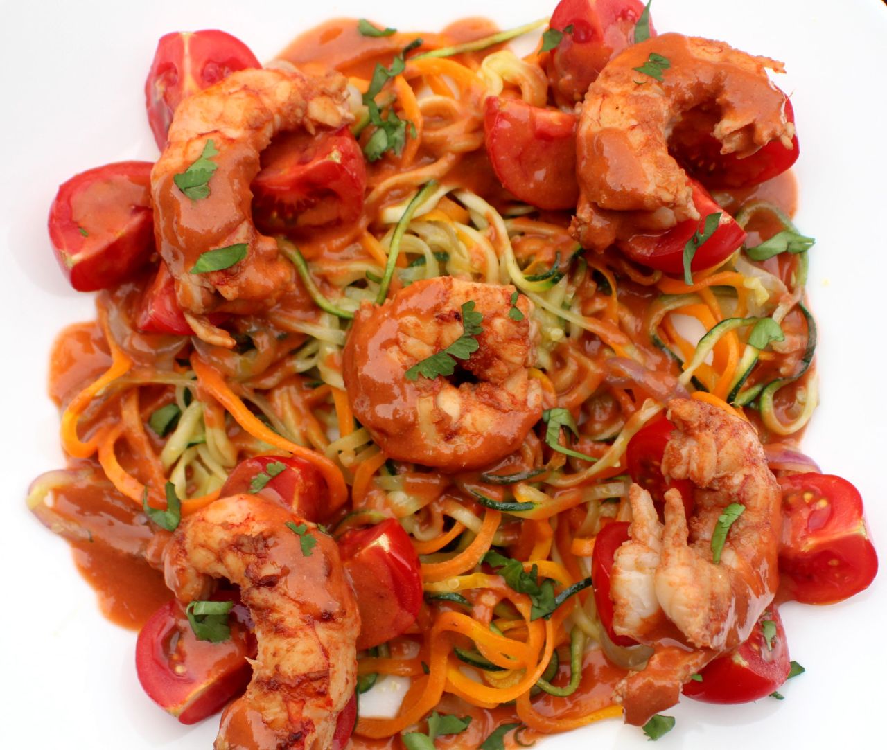 Espaghetti Vegetales con&nbsp;Langostinos