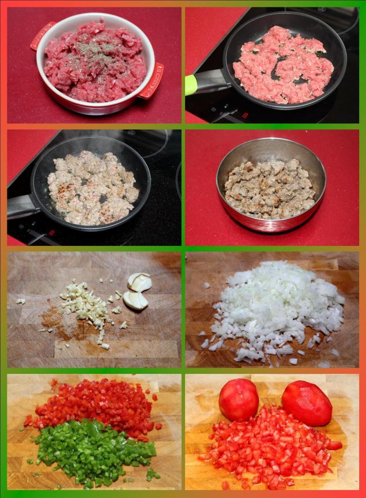 Lasaña de verduras y carne sin pasta