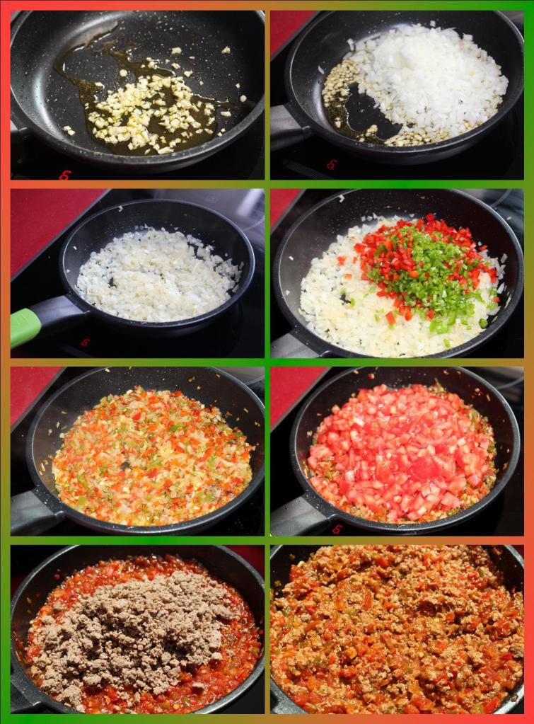 Lasaña de verduras y carne sin pasta