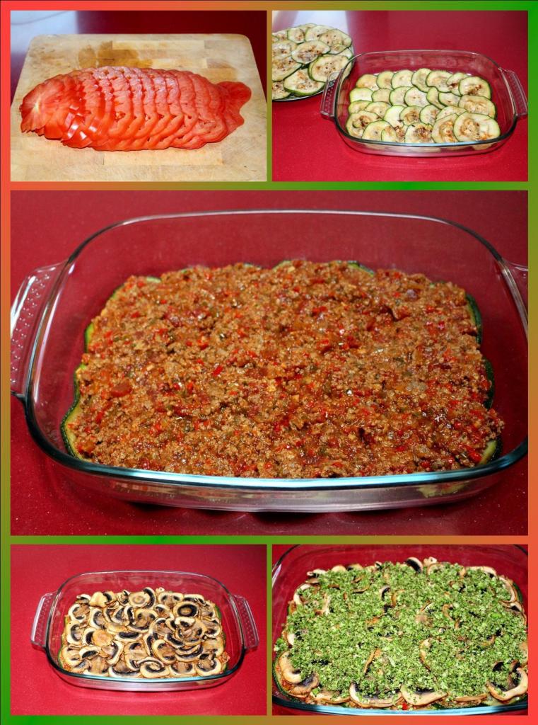 Lasaña de verdura y carne sin pasta