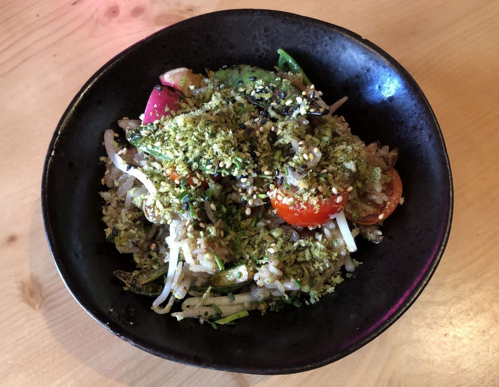 wok de arroz y verduras