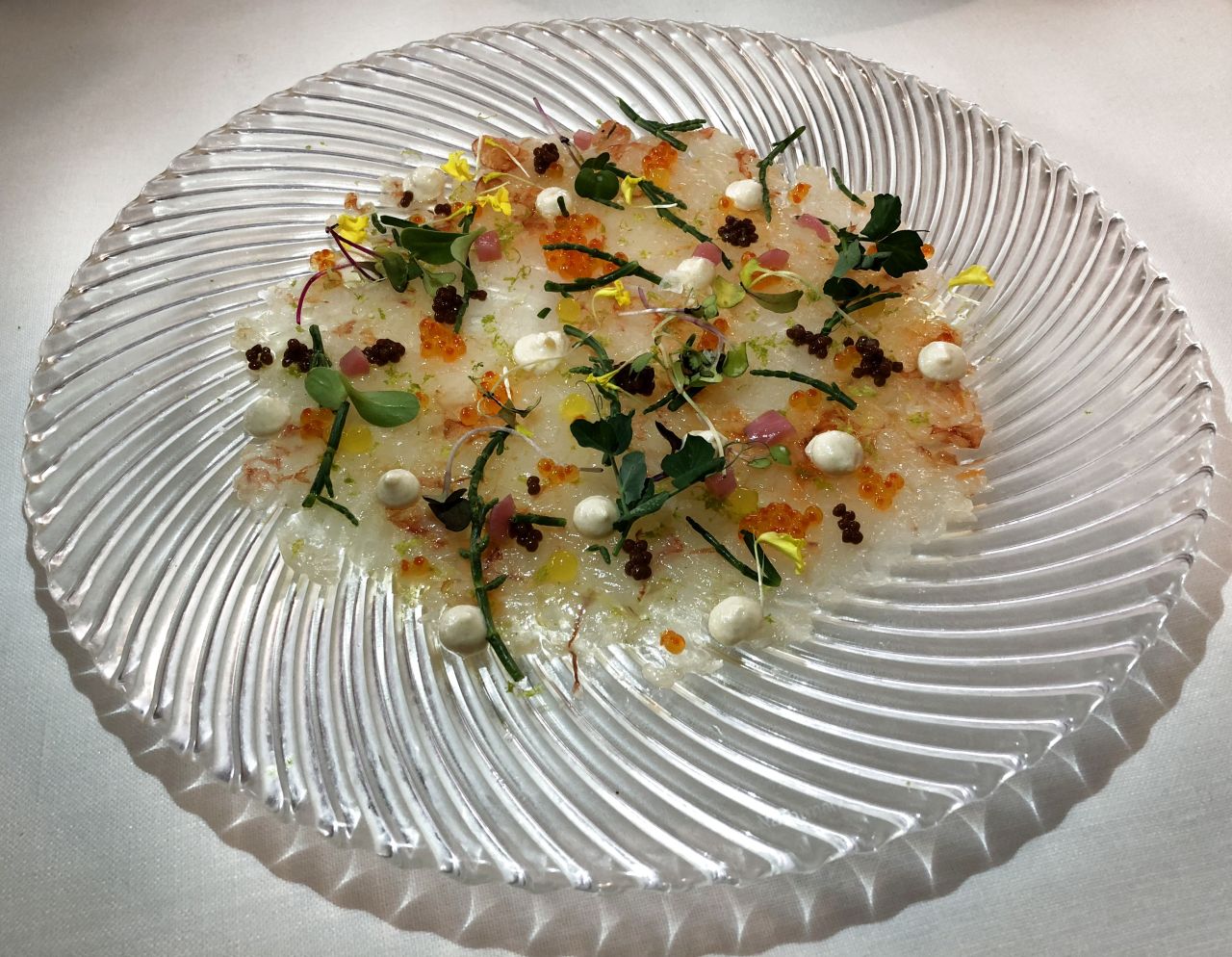 carpaccio de langostinos