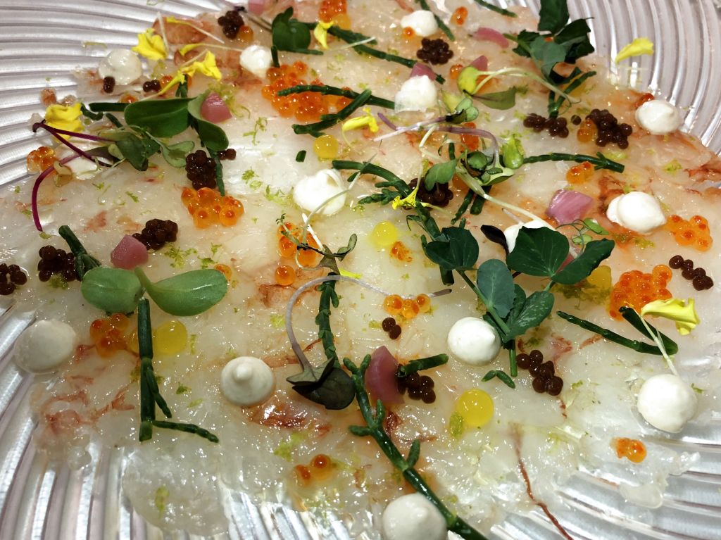 carpaccio de langostinos