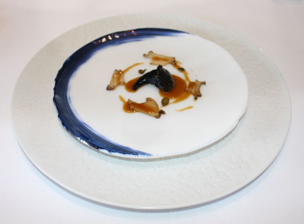 abalon, mantequilla, setas