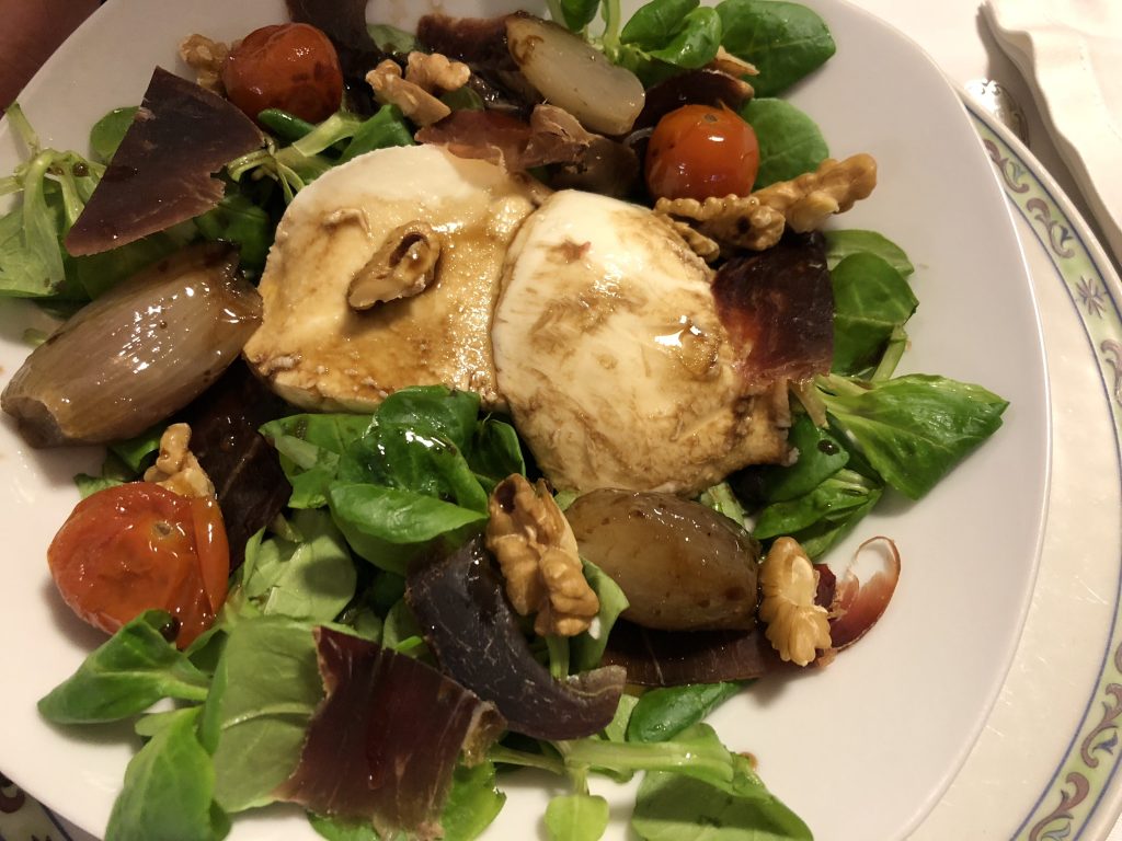 Ensalada de canonigos y mozarella