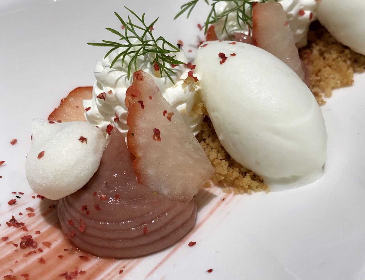 fresa, merengue y lima