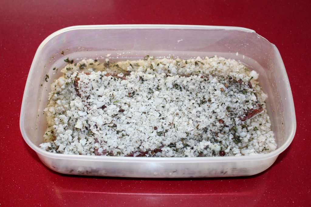 salmón curado 15 días