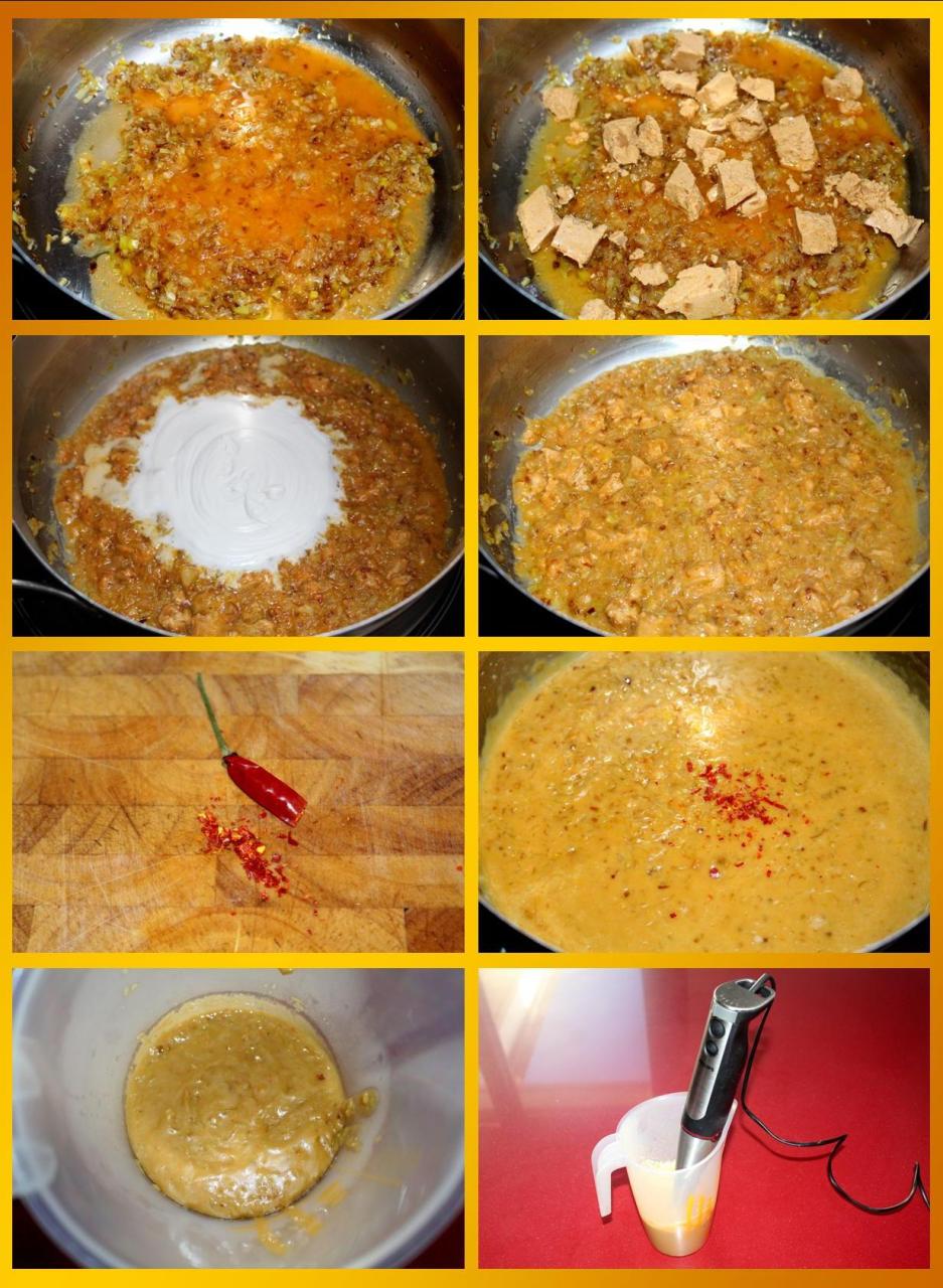 Bacalao con turron, yema tostada y mandarina