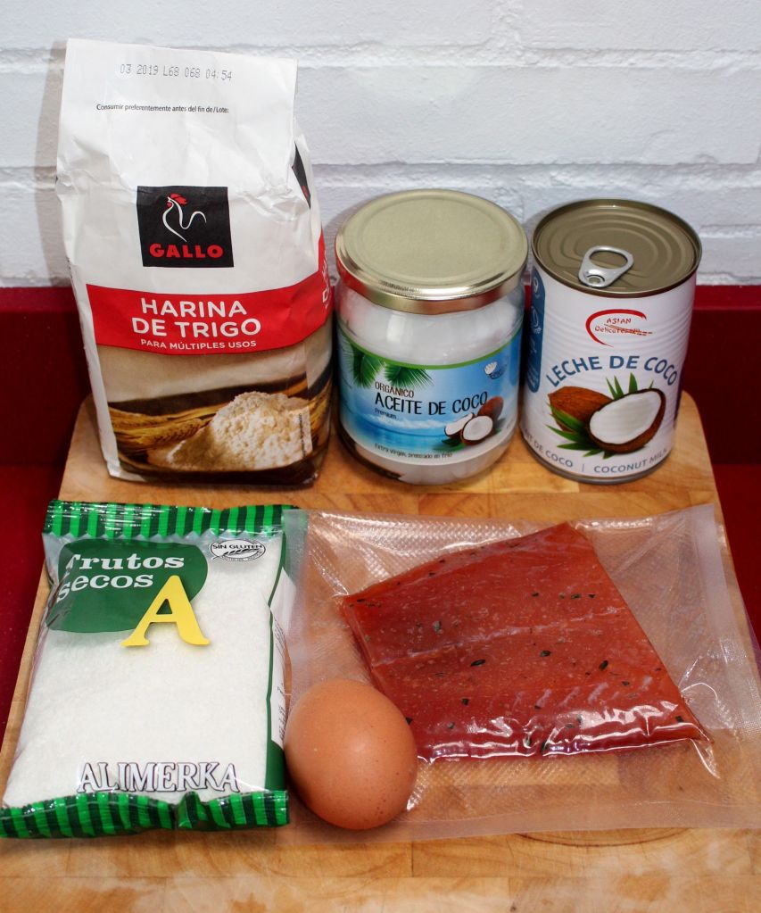 croquetas de salmón y coco