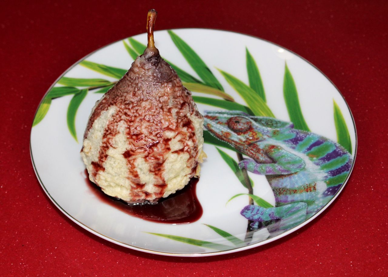 Peras Rellenas en Tempura