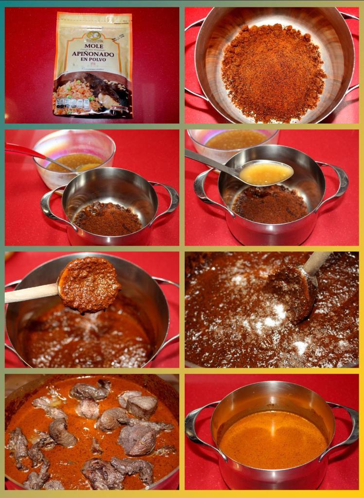 Jabalí con mole apiñonado