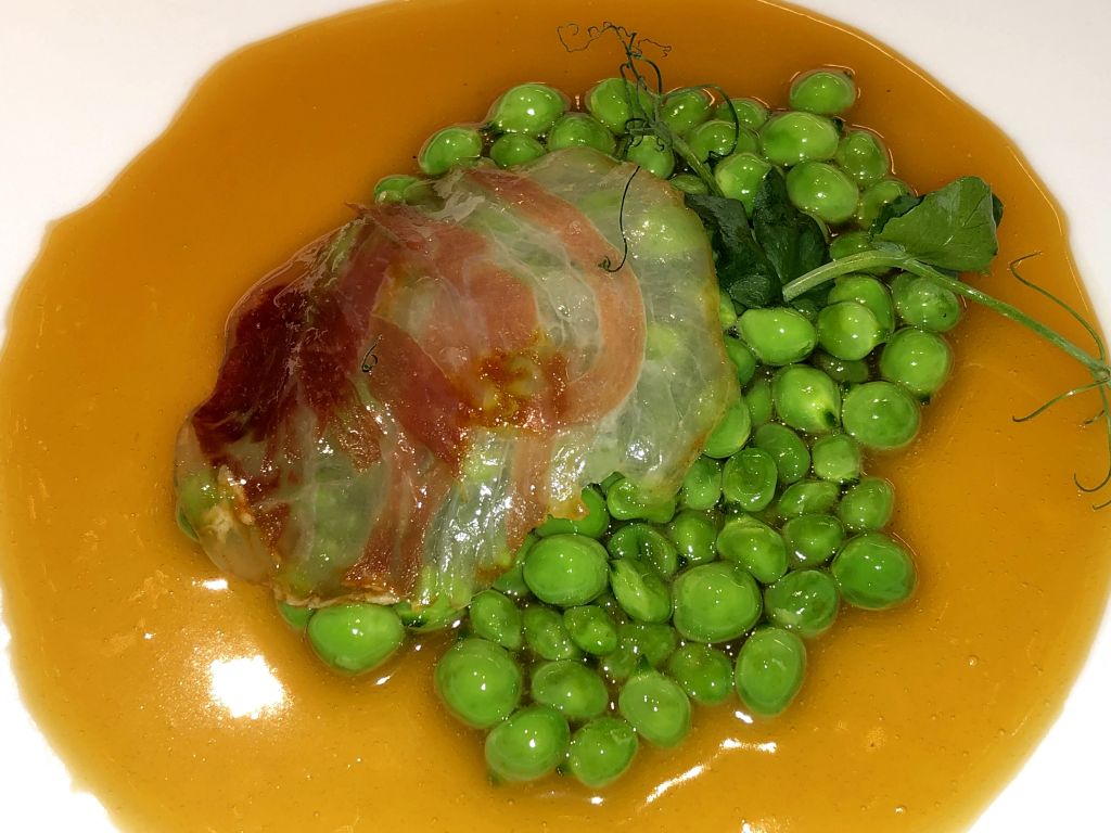 lagrimas verdes con jamón ibérico