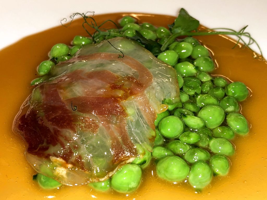 lagrimas verdes con jamón ibérico