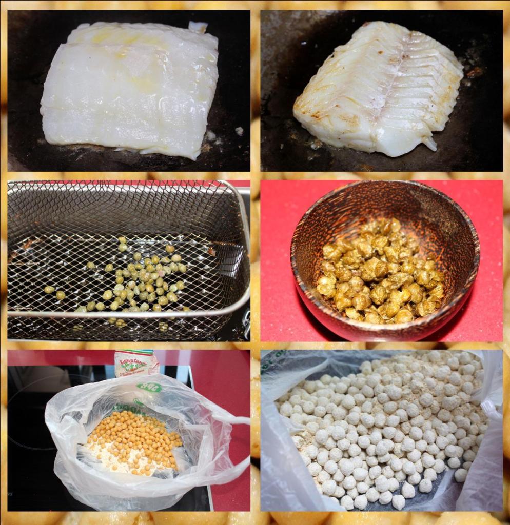 Ensalada de garbanzos, bacalao y espinacas