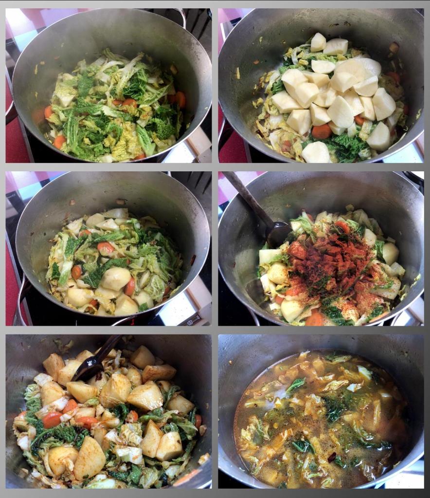 Guiso de repollo con patatas