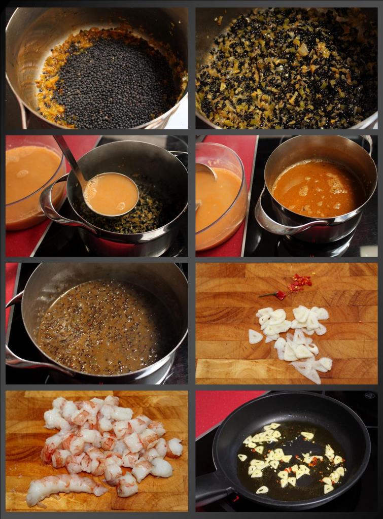 Lentejas Beluga con Marisco