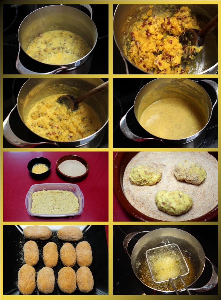 Croquetas de jamón ibérico y azafrán