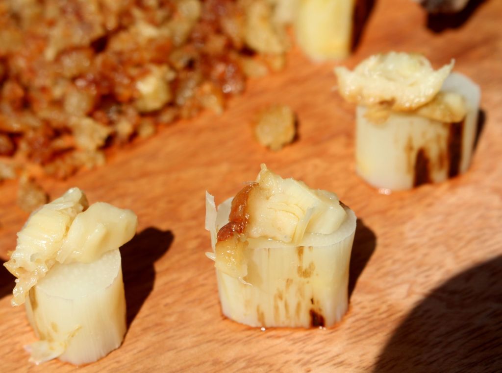 Espárrago y ajo asado