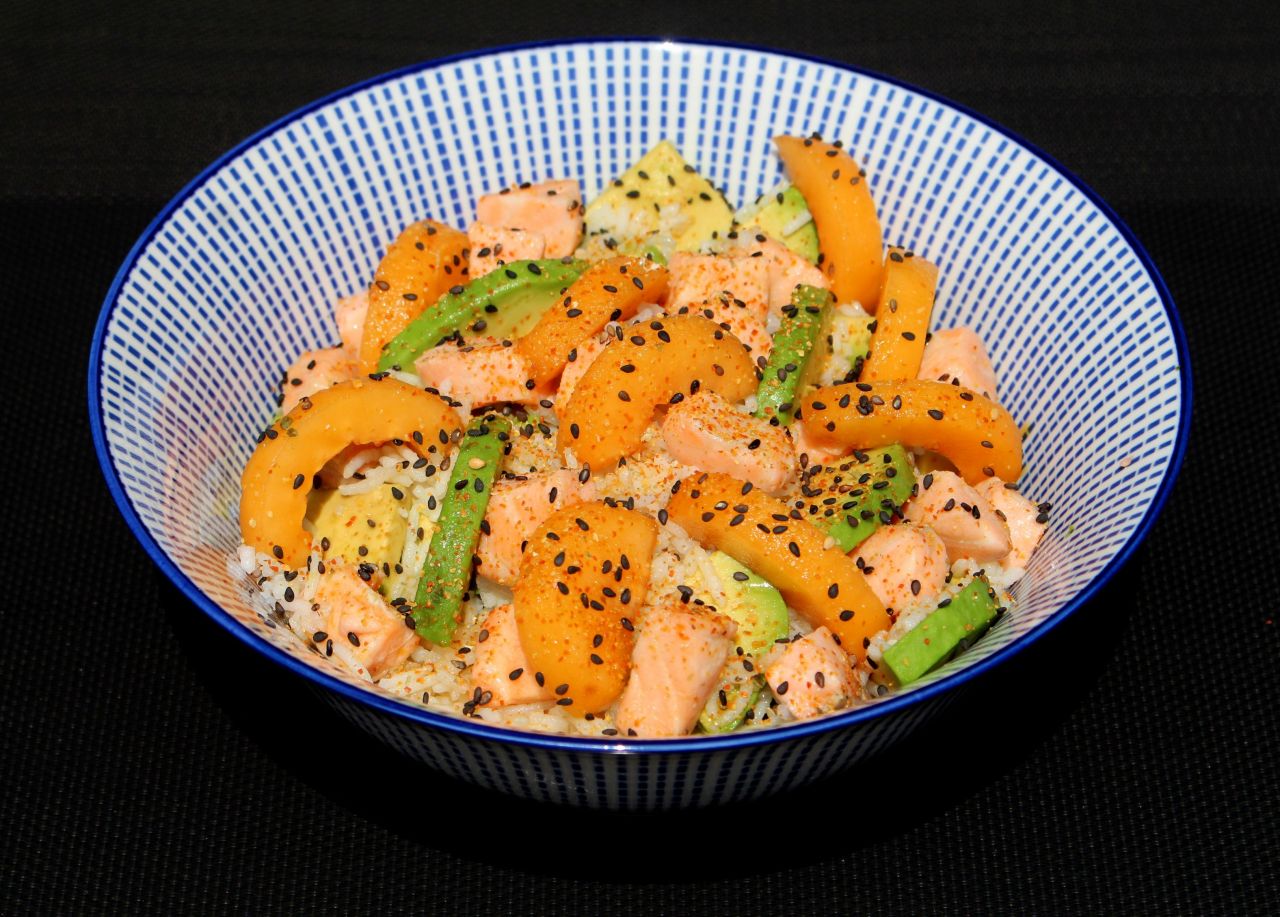 Ensalada de Arroz, Salmón y&nbsp;Nísperos