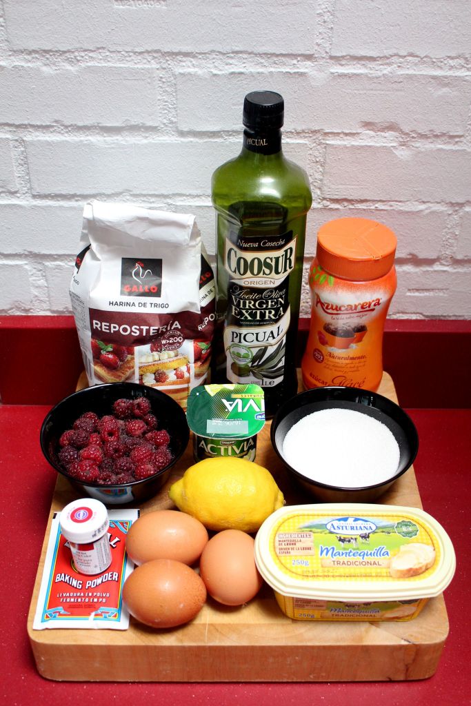 Magdalenas de frambuesa