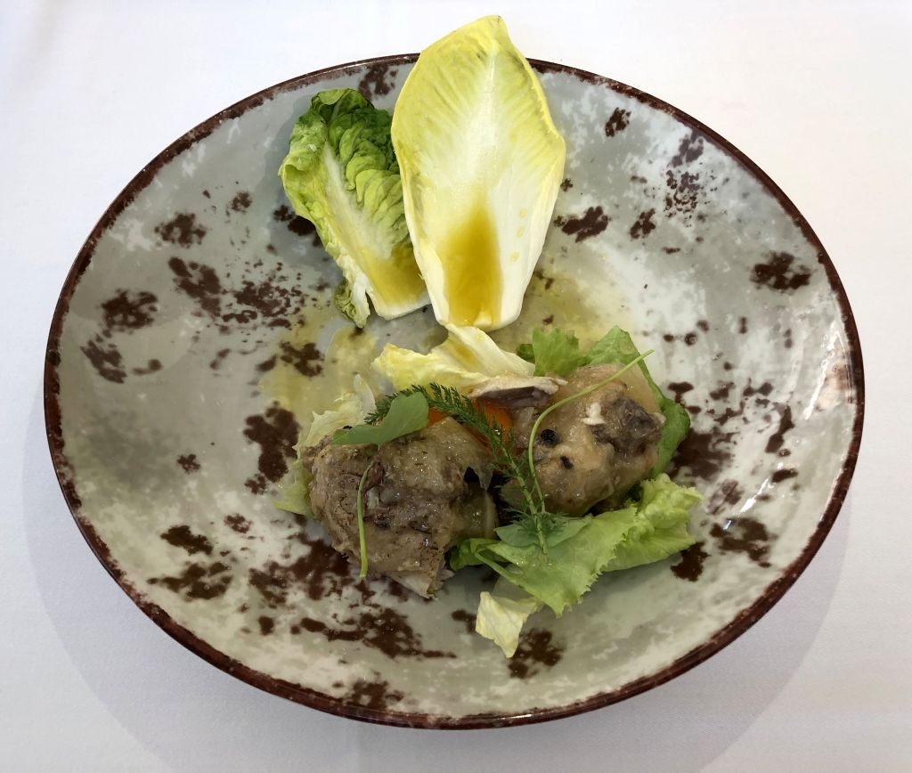 Escabeche de codorniz y conejo de monte