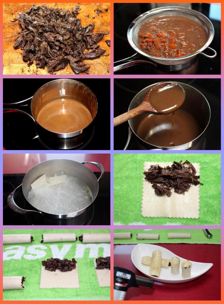 Canelones de rabo de toro