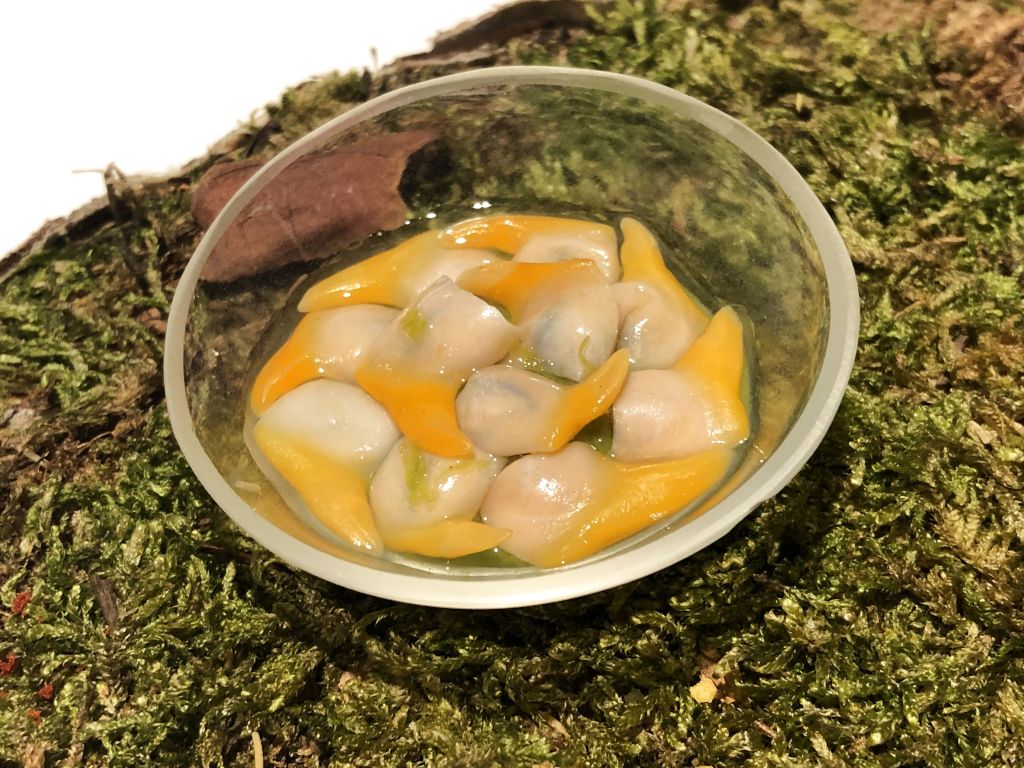 Berberechos y ceviche de perejil