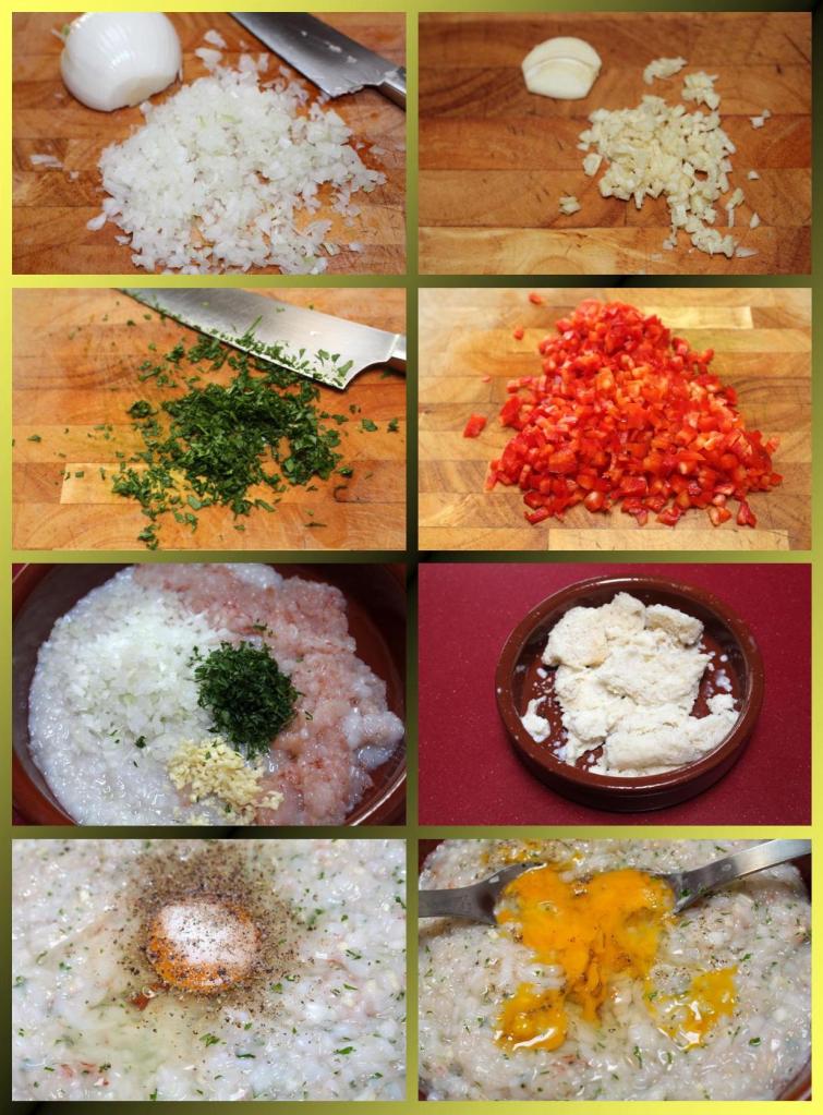 Albóndigas de chipirón y langostinos