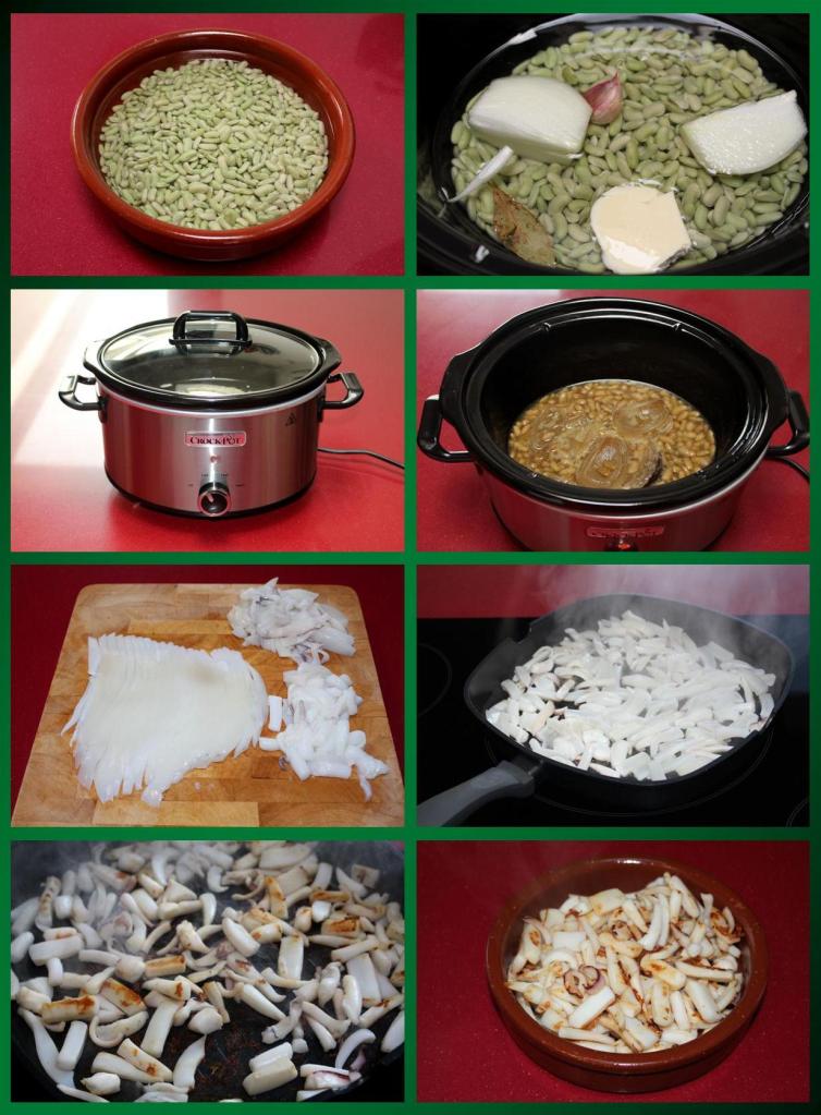 Verdinas con Sepia y Pesto