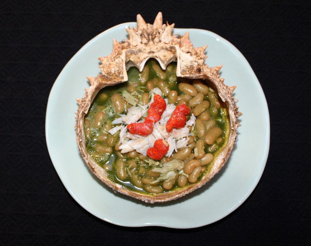 Verdinas con Centollo y Plancton