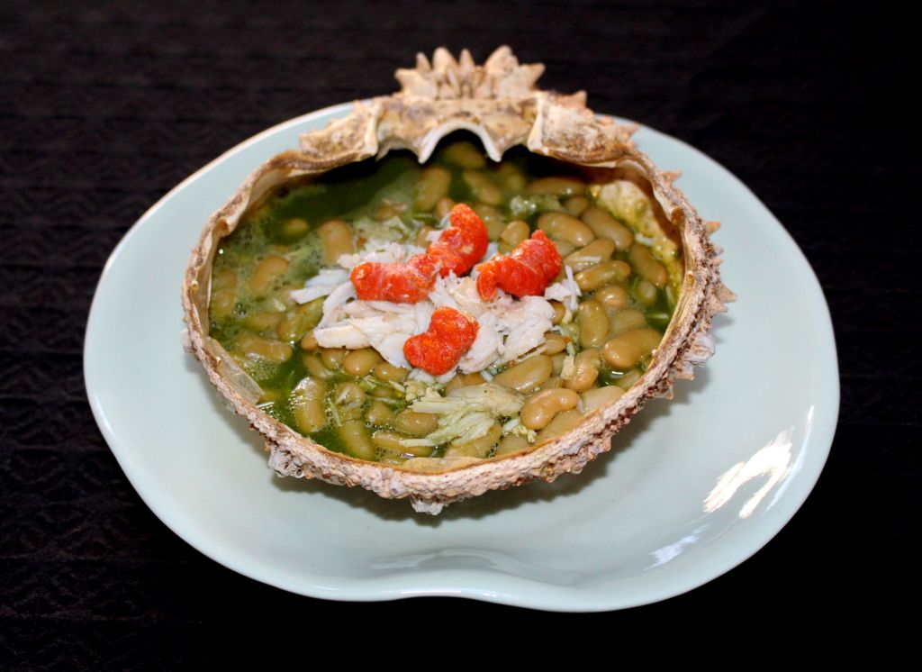 Verdinas con Centollo y Plancton