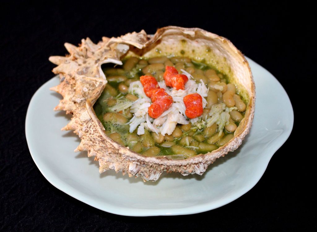 Verdinas con Centollo y Plancton