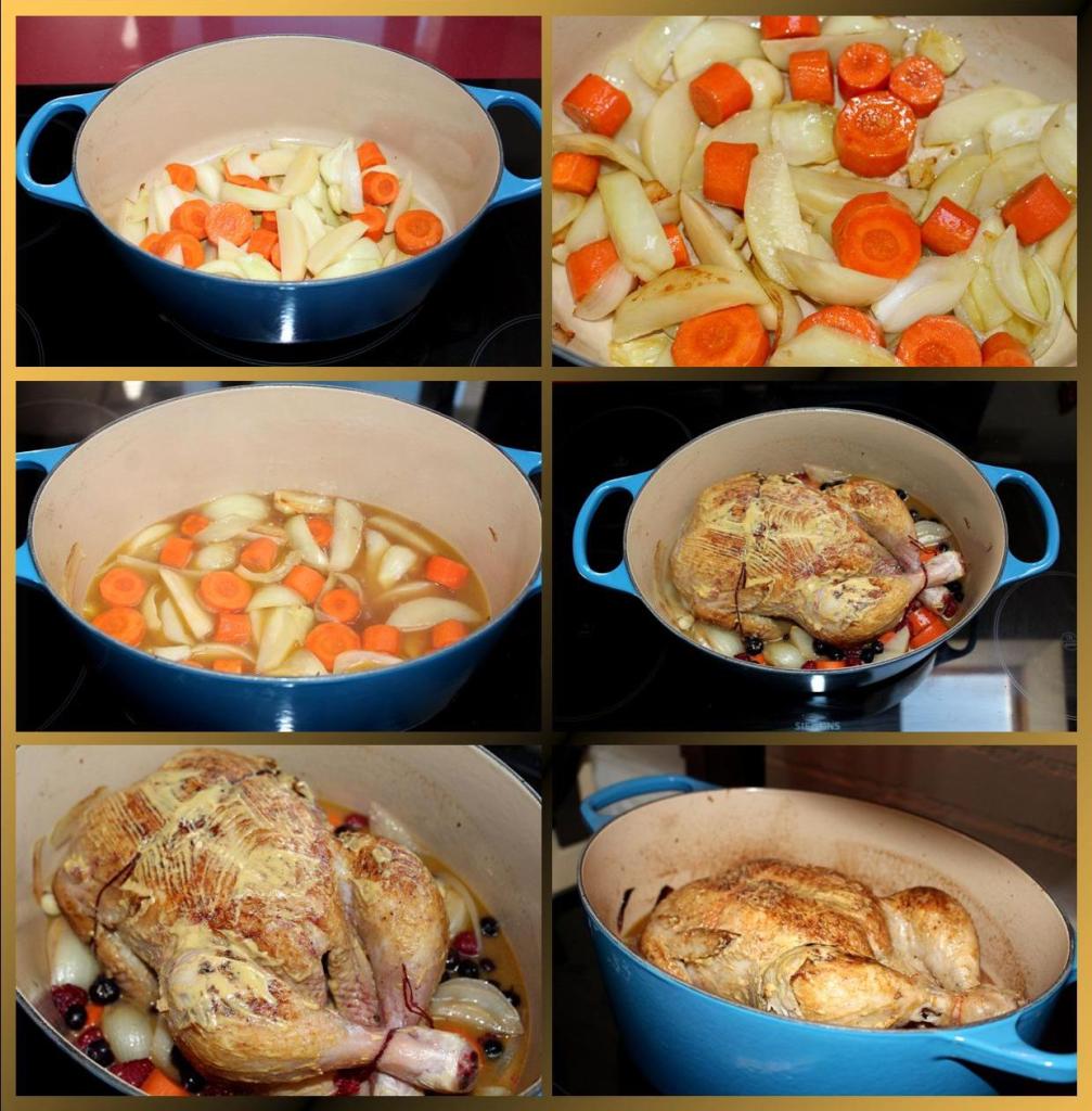 Pollo en Cocotte con Frutos Rojos