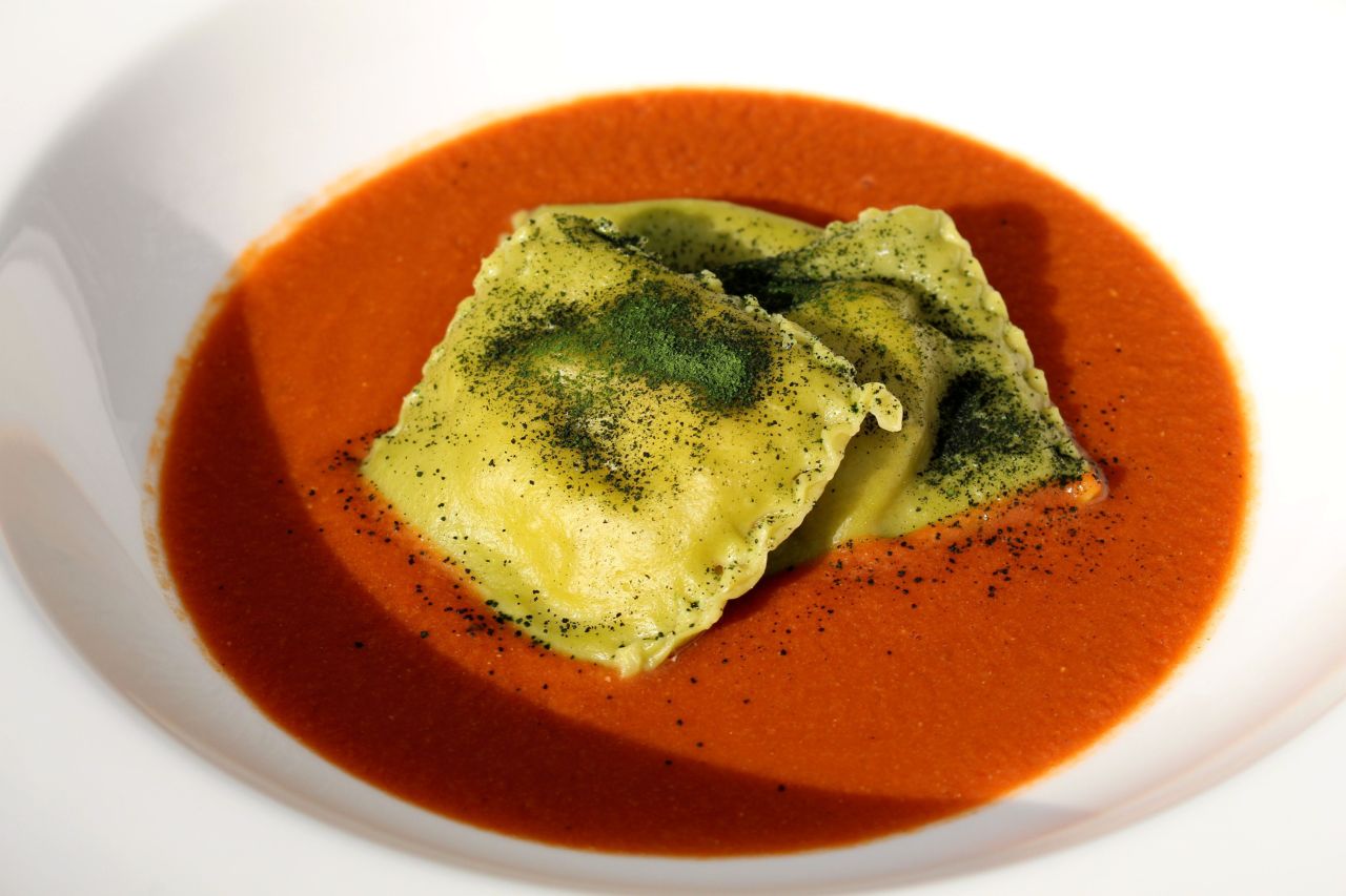 Raviolis de Plancton con Ricotta y&nbsp;Langostinos