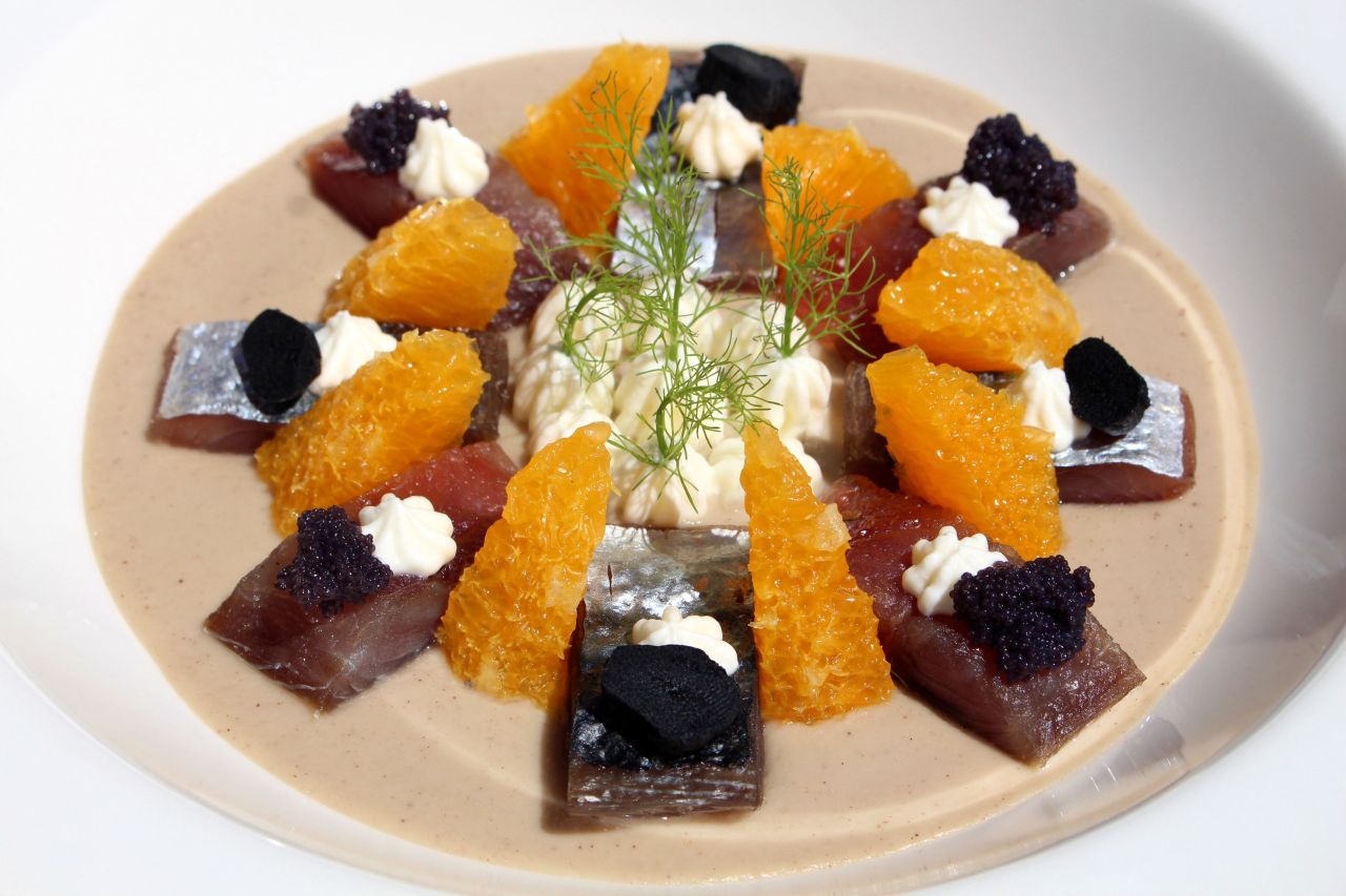 Crema de Hinojo con Caballa Ahumada y&nbsp;Naranja
