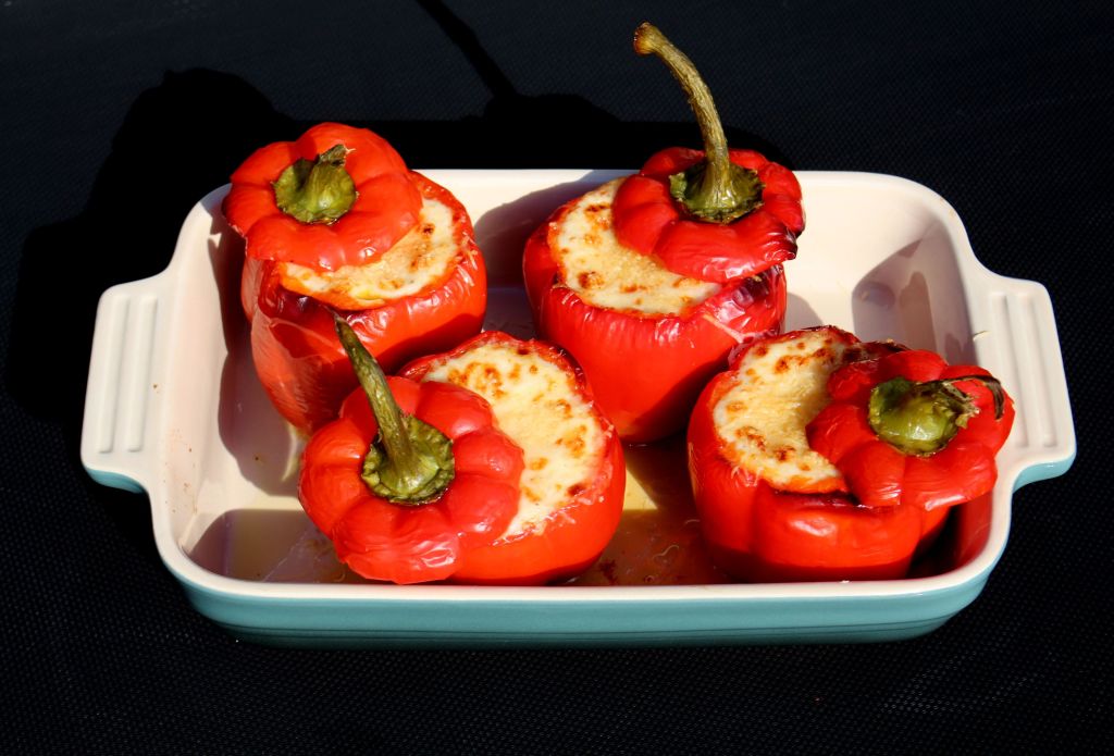 Pimientos Rellenos de Carne y Setas