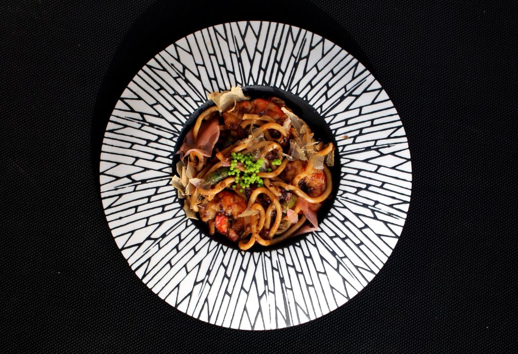 Yakiudon de Gambones y Trigueros