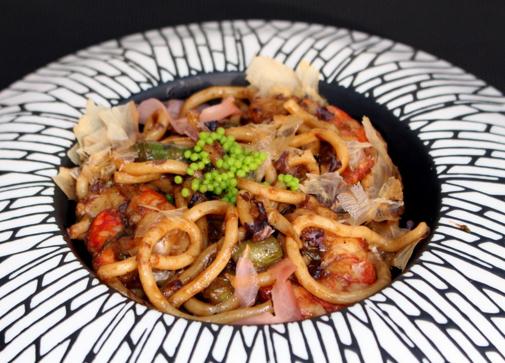 Yakiudon de Gambones y Trigueros