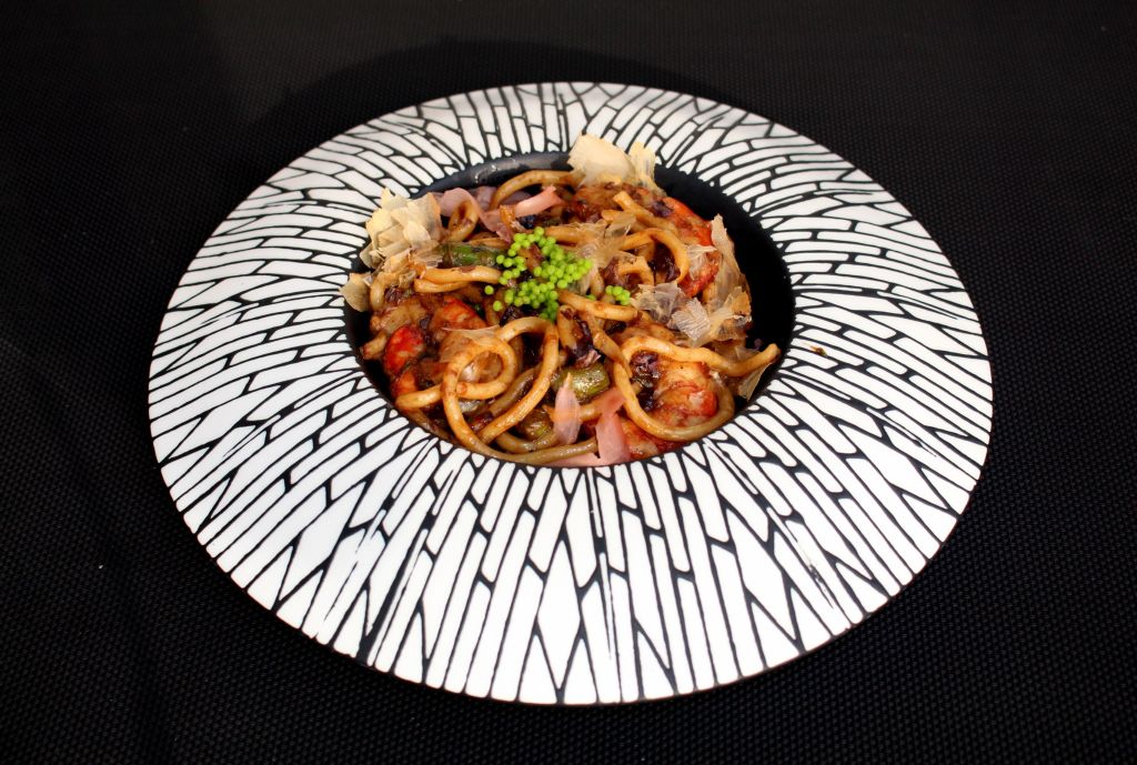 Yakiudon de Gambones y Trigueros