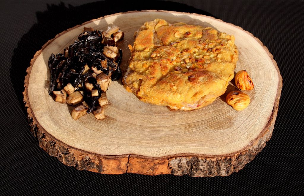 Cachopo de Pastrami, Panceta, Trufa y Castañas