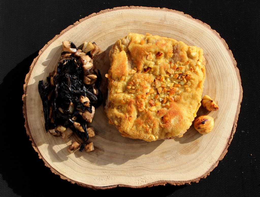 Cachopo de Pastrami, Panceta, Trufa y Castañas