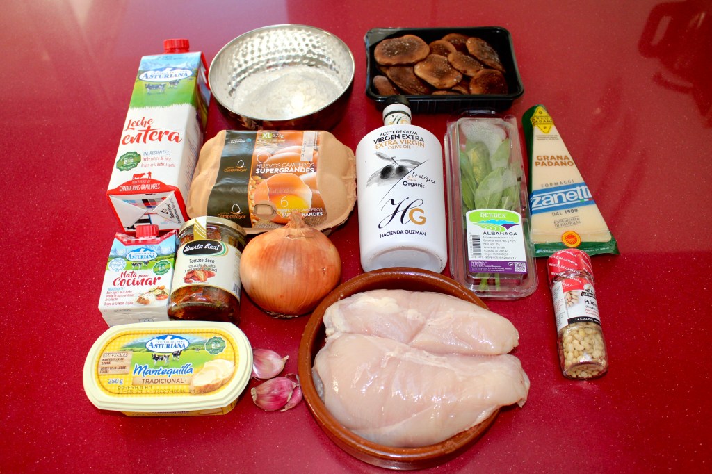 Quiche de Pollo al Pesto con Setas